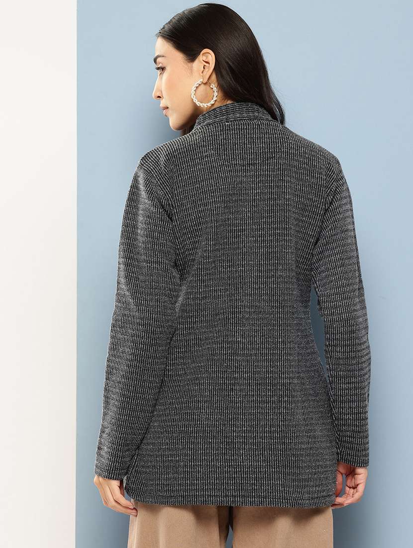 women self designed long sleeve cardigan - 22224829 -  Standard Image - 2