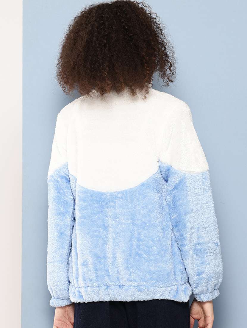 women color block long sleeve hooded jacket - 22224942 -  Standard Image - 2