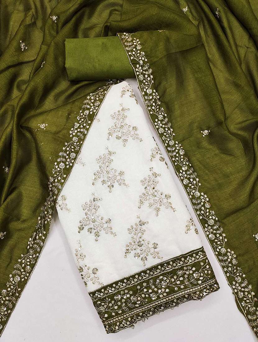 women solid with work embroidered unstitched suit set - 22224963 -  Standard Image - 2