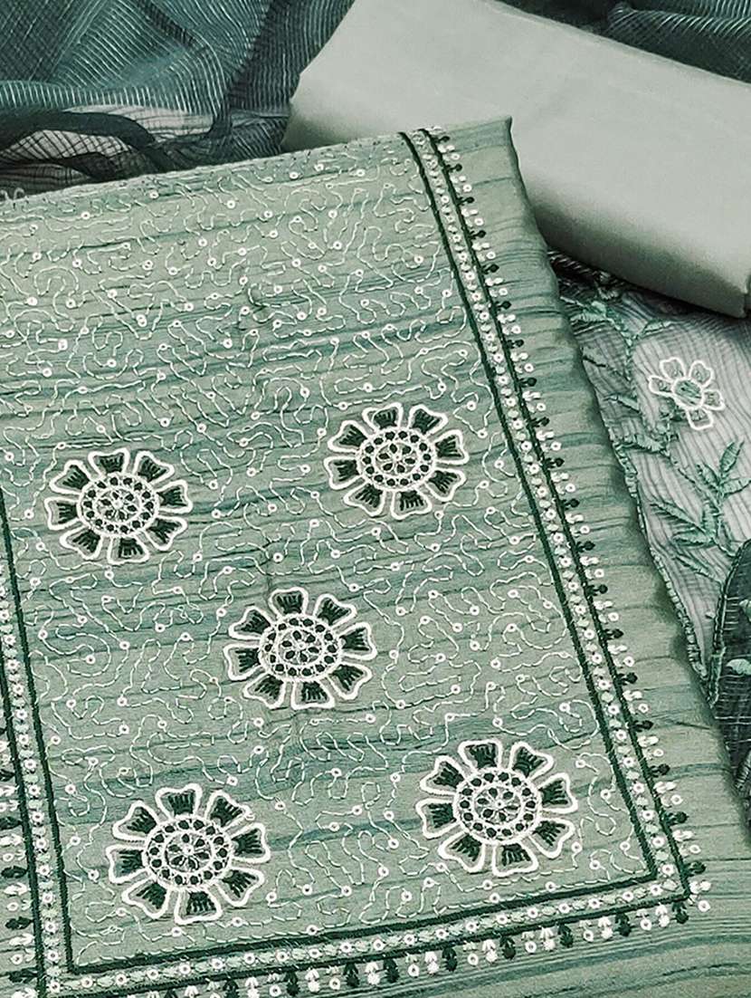 women self design embroidered unstitched suit set - 22224968 -  Standard Image - 2
