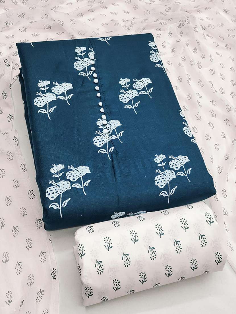 women floral printed unstitched suit set - 22225002 -  Standard Image - 2