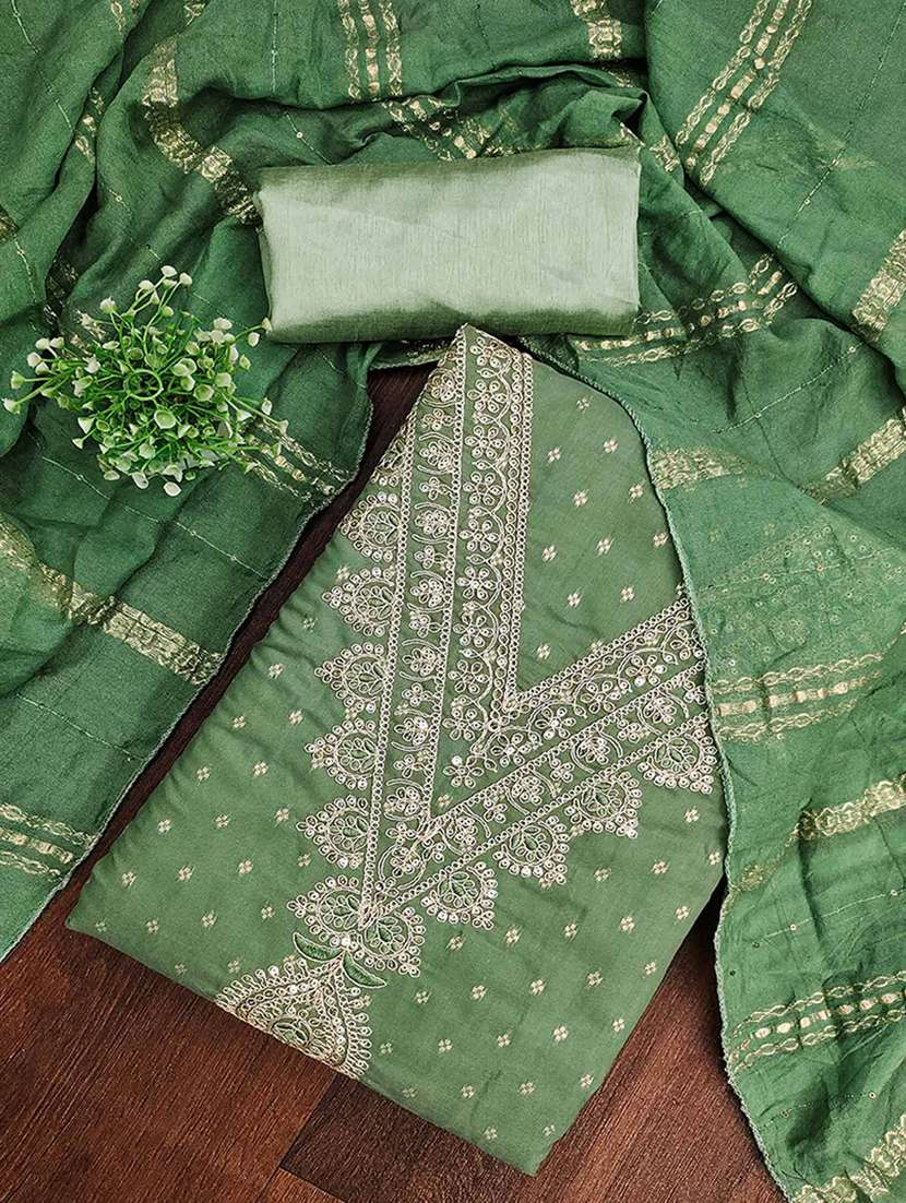 women self design embroidered unstitched suit set - 22225031 -  Standard Image - 2