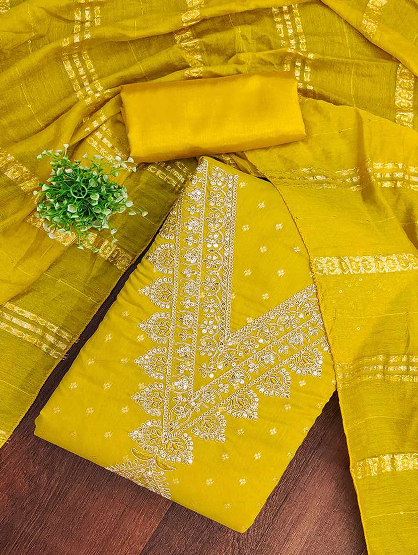 women self design embroidered unstitched suit set - 22225034 -  Standard Image - 2