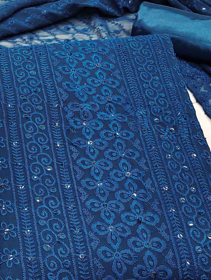 women solid with work embroidered unstitched suit set - 22225059 -  Standard Image - 2