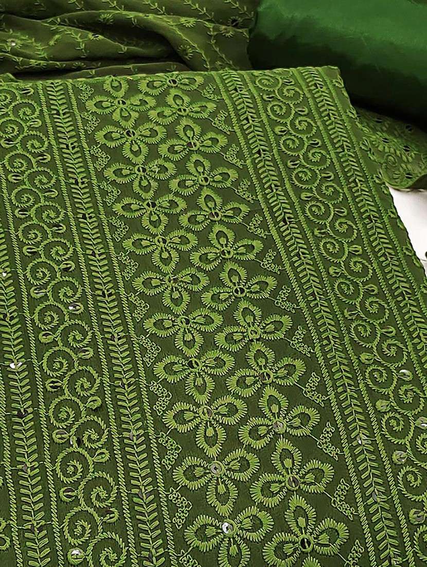 women solid with work embroidered unstitched suit set - 22225060 -  Standard Image - 2