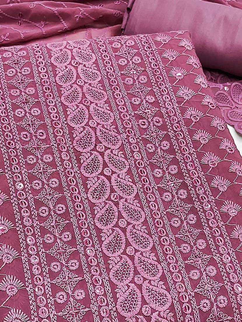 women solid with work embroidered unstitched suit set - 22225062 -  Standard Image - 2