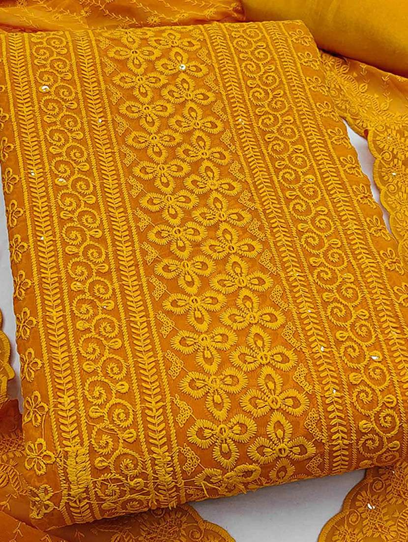 women solid with work embroidered unstitched suit set - 22225063 -  Standard Image - 2