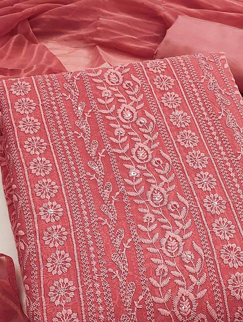 women solid with work embroidered unstitched suit set - 22225087 -  Standard Image - 2