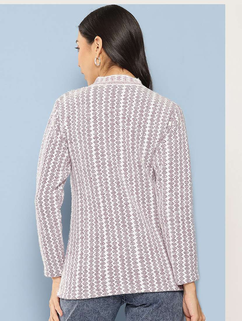 women self designed long sleeve cardigan - 22225097 -  Standard Image - 2