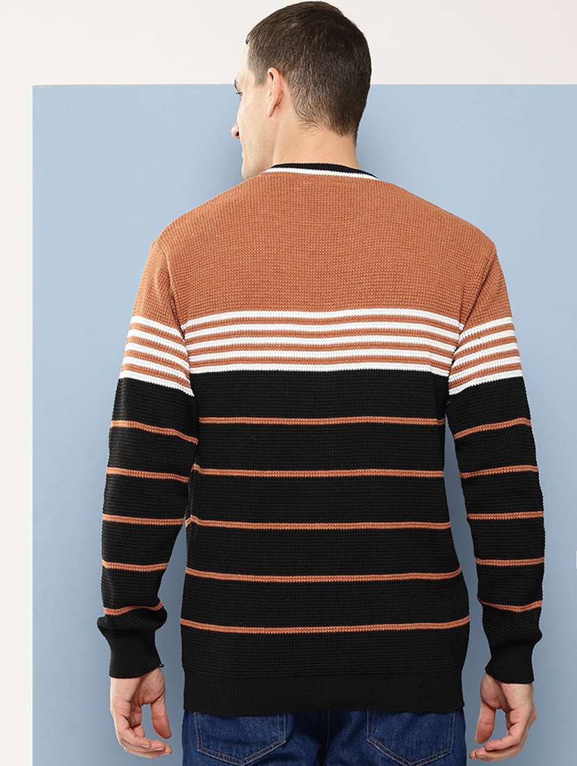 men striped long sleeve regular fit pullover  - 22225099 -  Standard Image - 2
