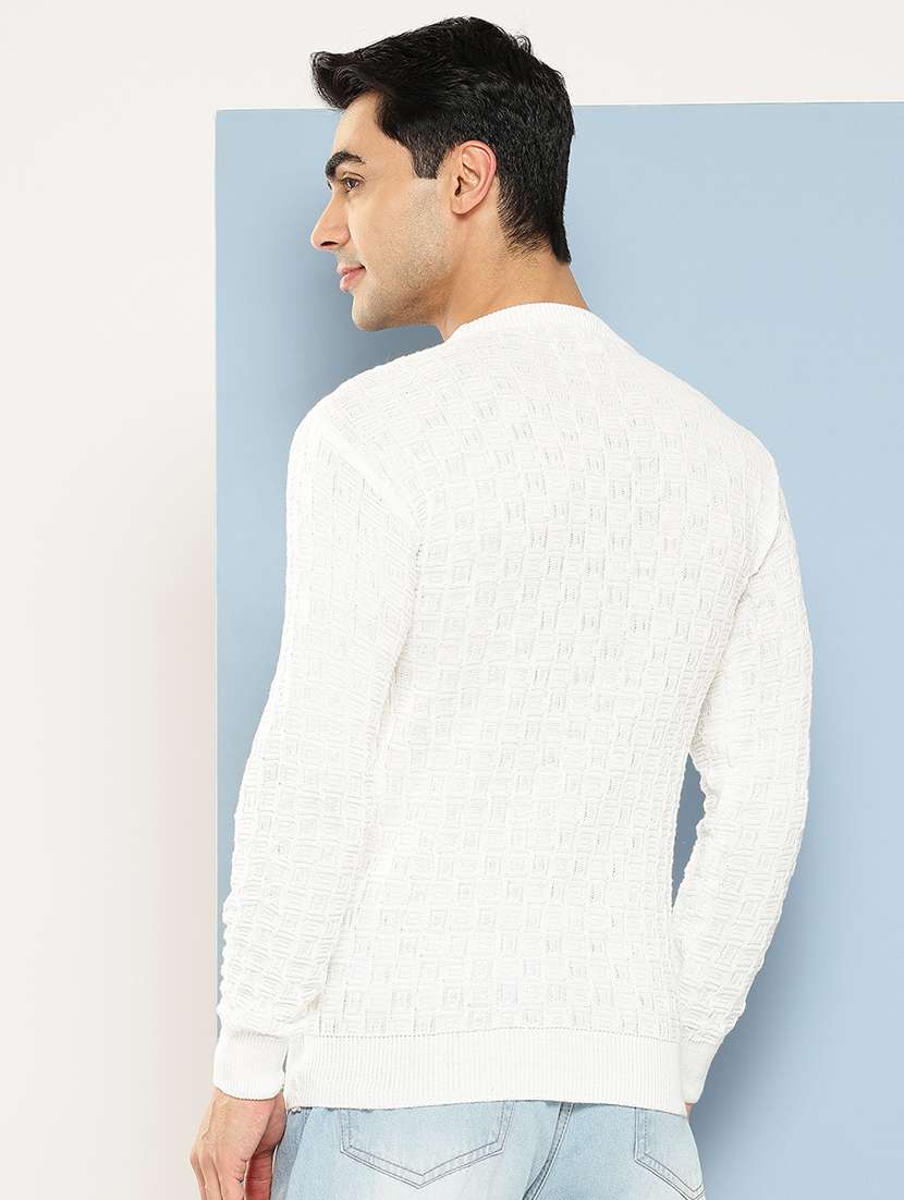 men self design long sleeve regular fit pullover  - 22225110 -  Standard Image - 2