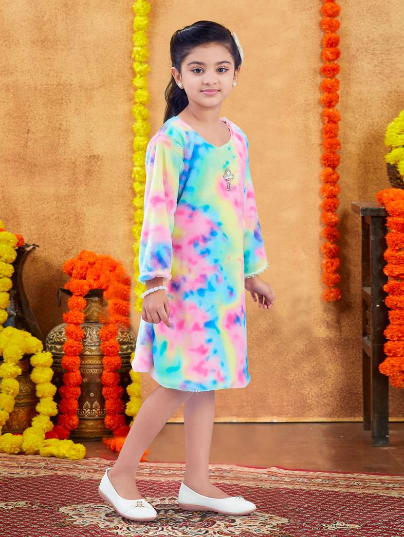 tie & dye multi fit & flare dress - 22225121 -  Standard Image - 2