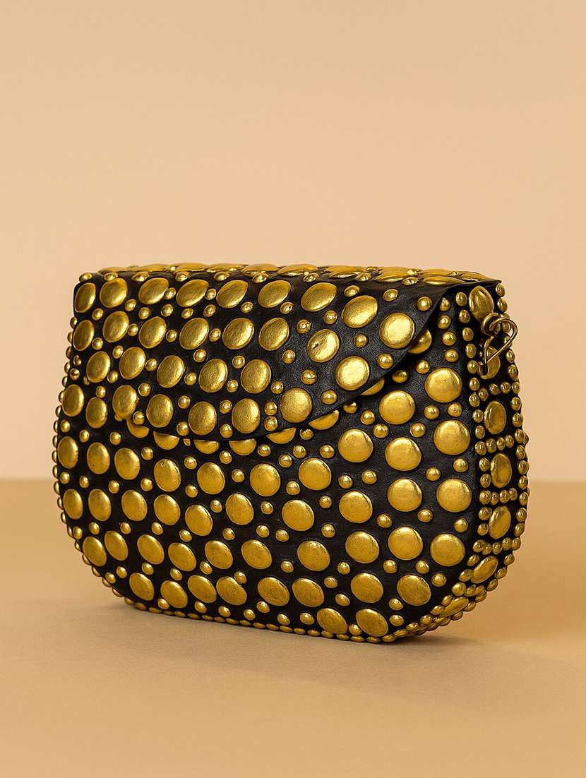 women embellished black clutch - 22225201 -  Standard Image - 2