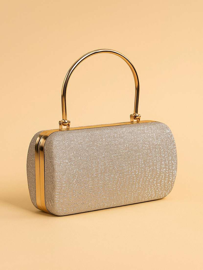 women silver clutch with chain - 22225203 -  Standard Image - 2