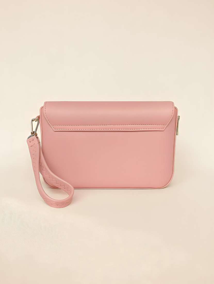 women solid pink shoulder bag - 22225207 -  Standard Image - 2