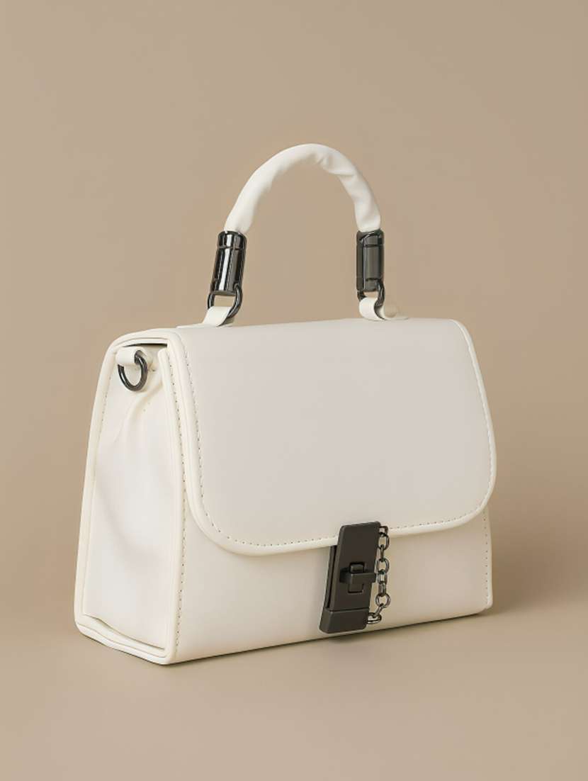 white structured classic handbag with strap - 22225213 -  Standard Image - 2