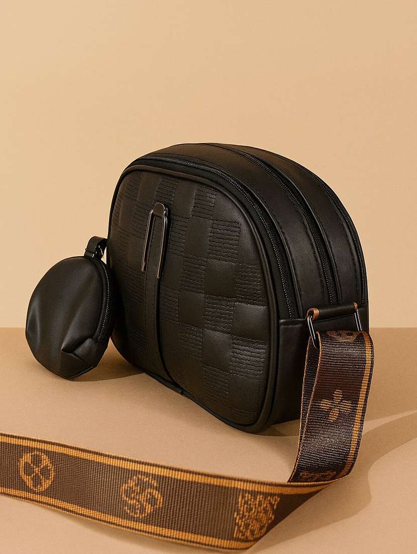 women textured pu sling bag - 22225259 -  Standard Image - 2