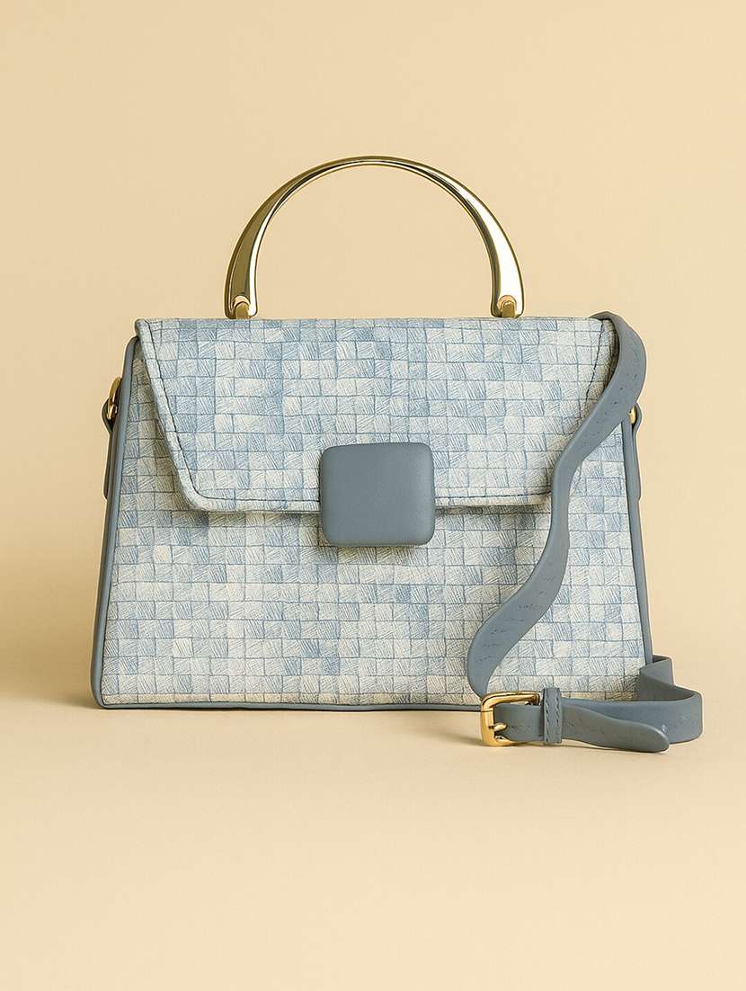 women textured structured pu sling bag