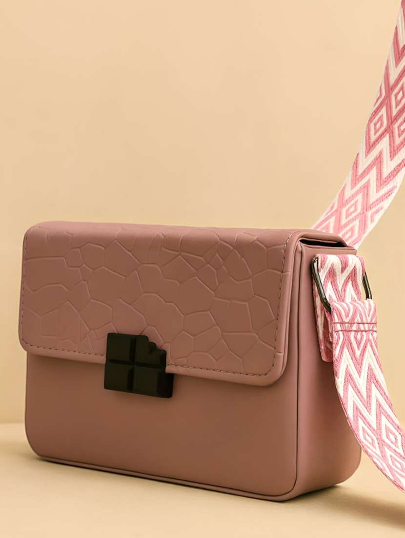 women textured structured pu sling bag - 22225280 -  Standard Image - 2