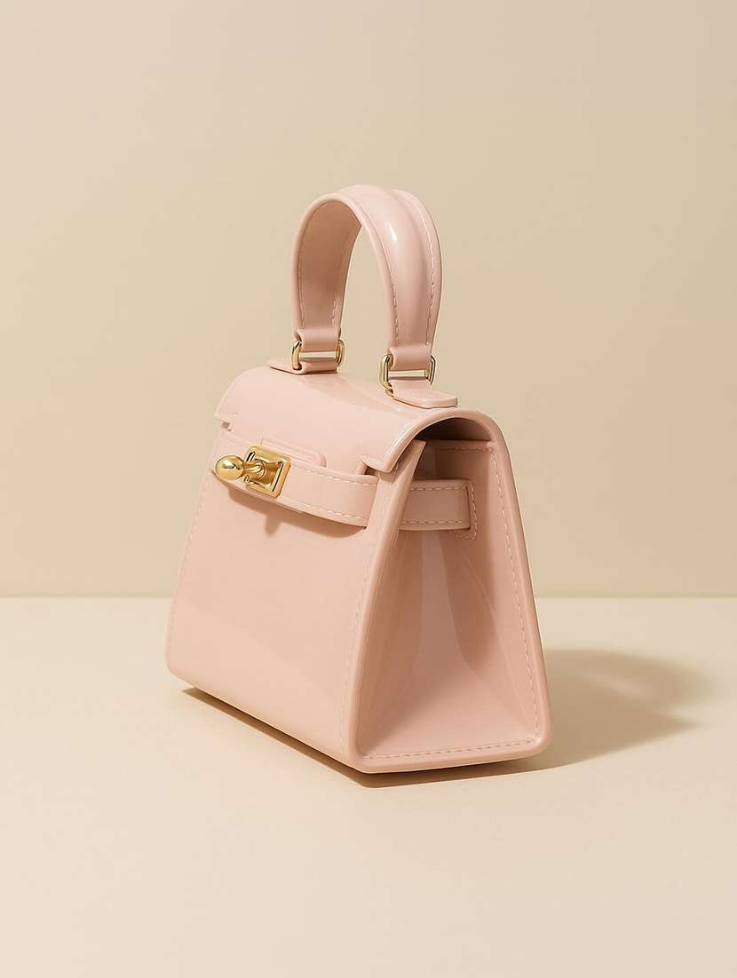 women solid structured pu sling bag - 22225291 -  Standard Image - 2