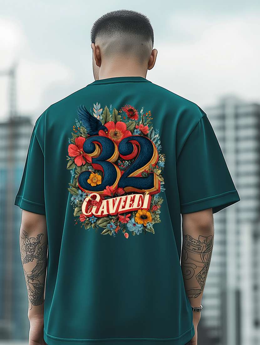 men printed short sleeve oversized t-shirt