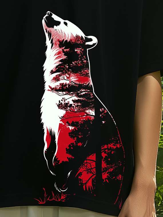 men printed short sleeve oversized t-shirt - 22225360 -  Standard Image - 2