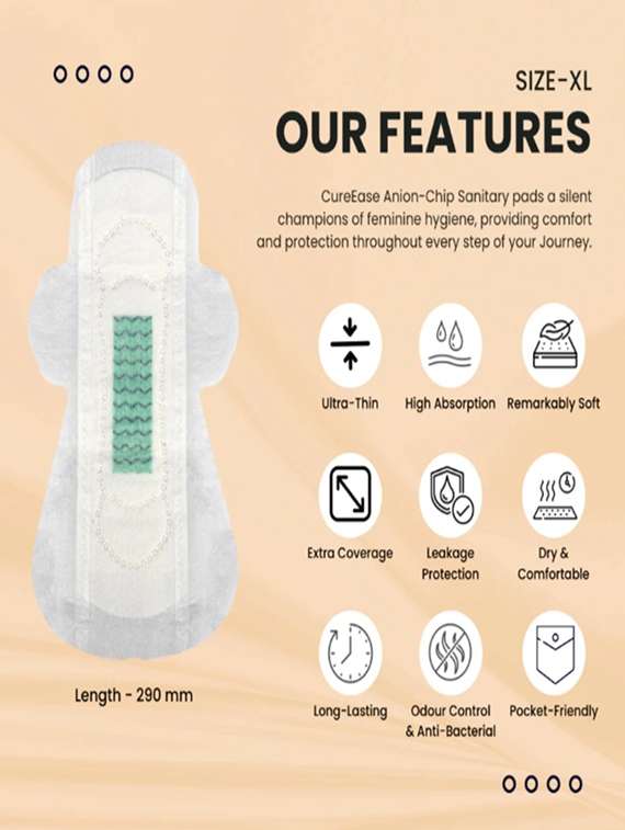 soft & rash free sanitary pads for women|xl- ped - 22225411 -  Standard Image - 2