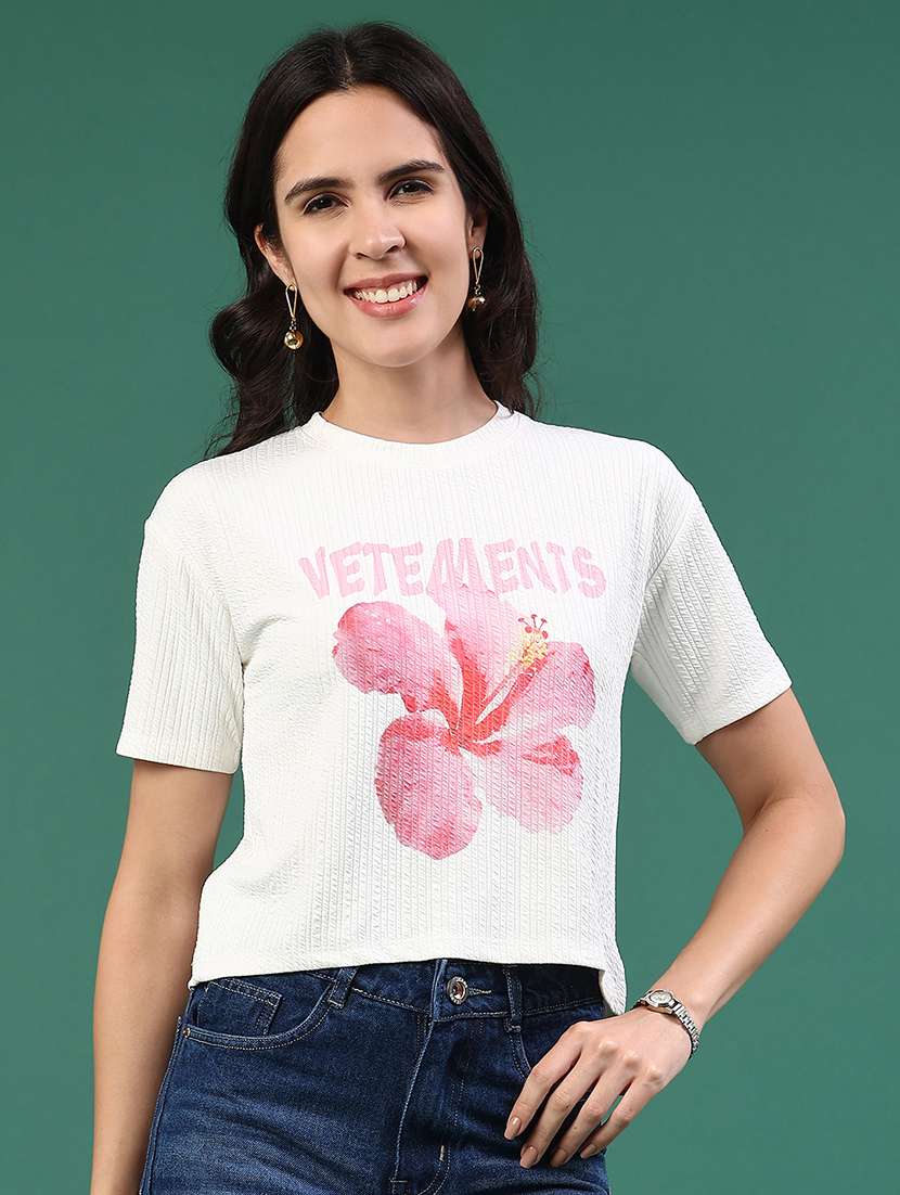 women printed short sleeve t-shirt - 22226086 -  Standard Image - 2