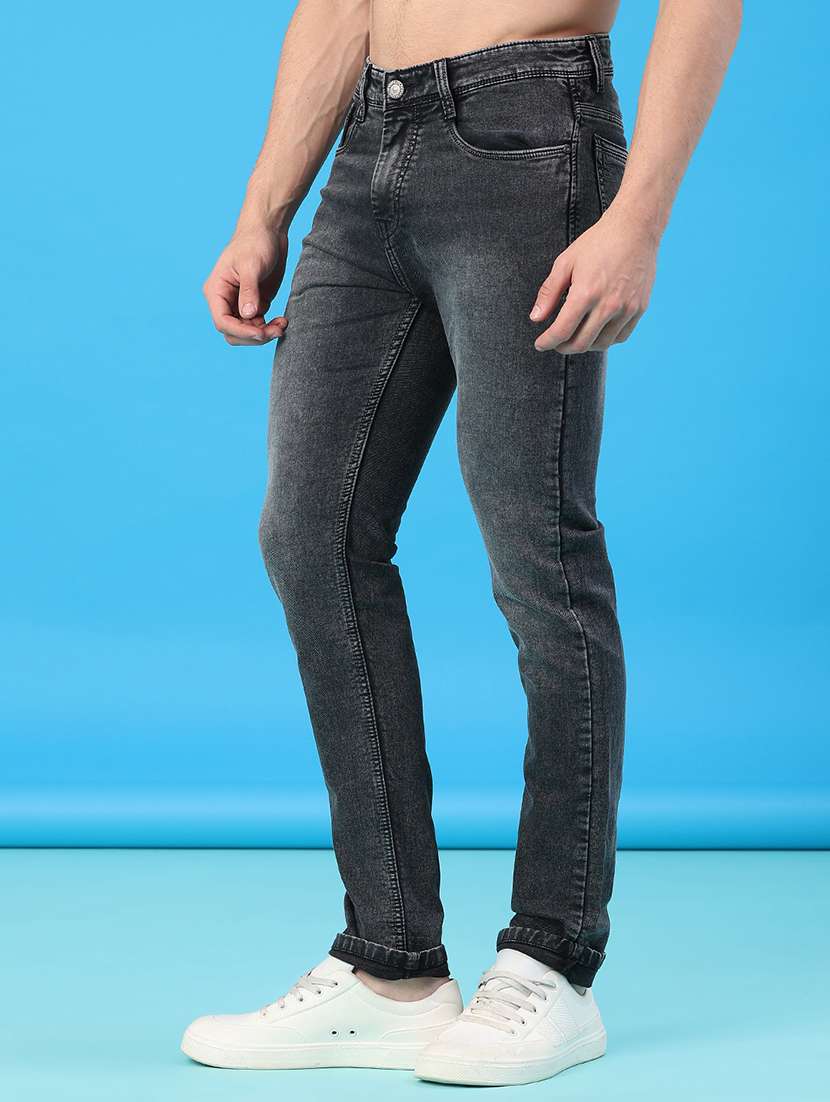 men washed mid rise full length slim fit jeans - 22226101 -  Standard Image - 2
