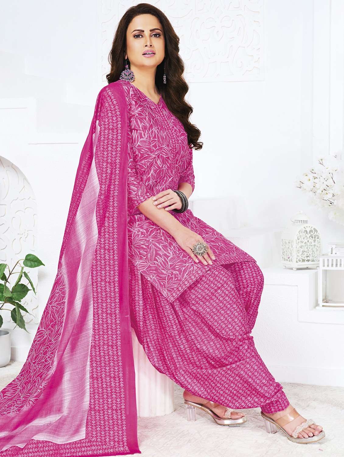 women printed unstitched salwar suit set - 22226375 -  Standard Image - 2