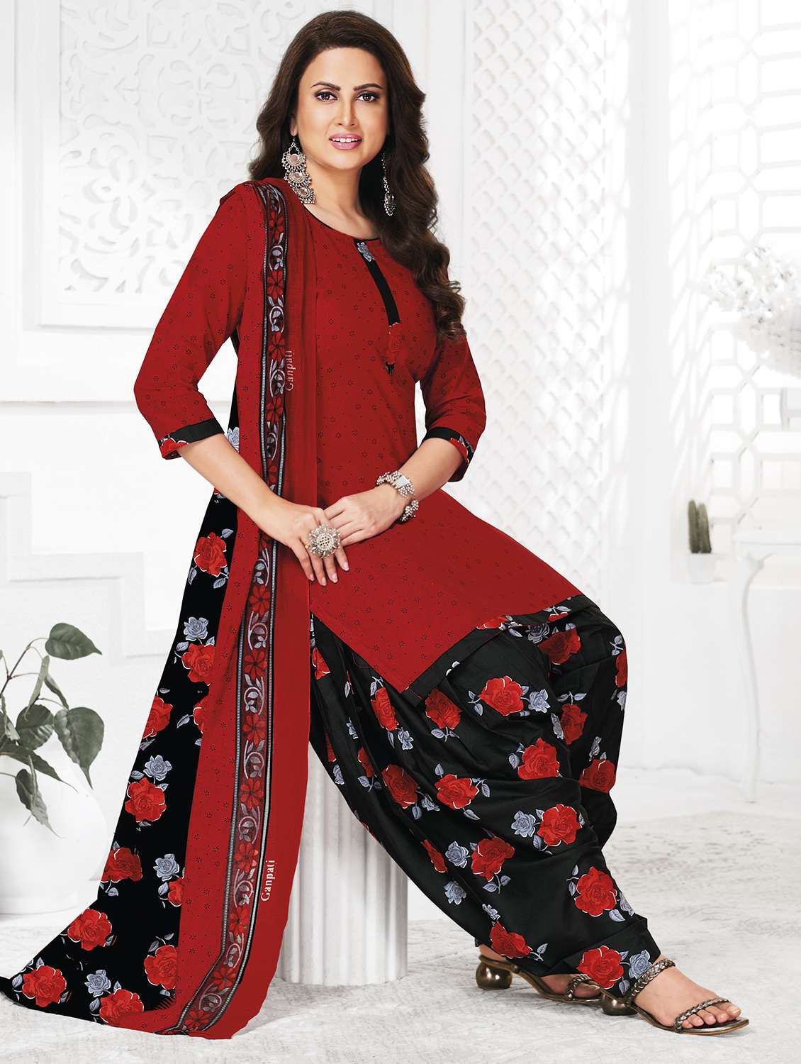 women printed unstitched salwar suit set - 22226395 -  Standard Image - 2
