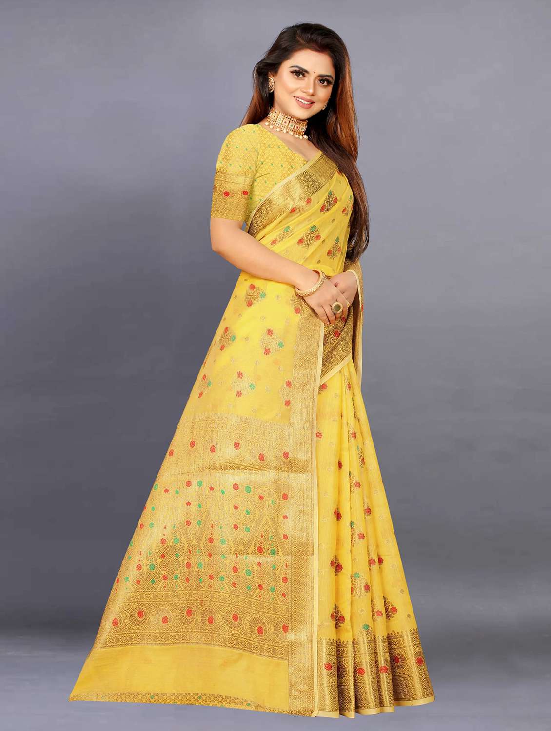 women self design banarasi saree with blouse - 22226482 -  Standard Image - 2