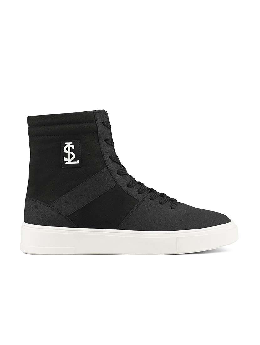 men black lace up high ankle sneaker - 22226509 -  Standard Image - 2