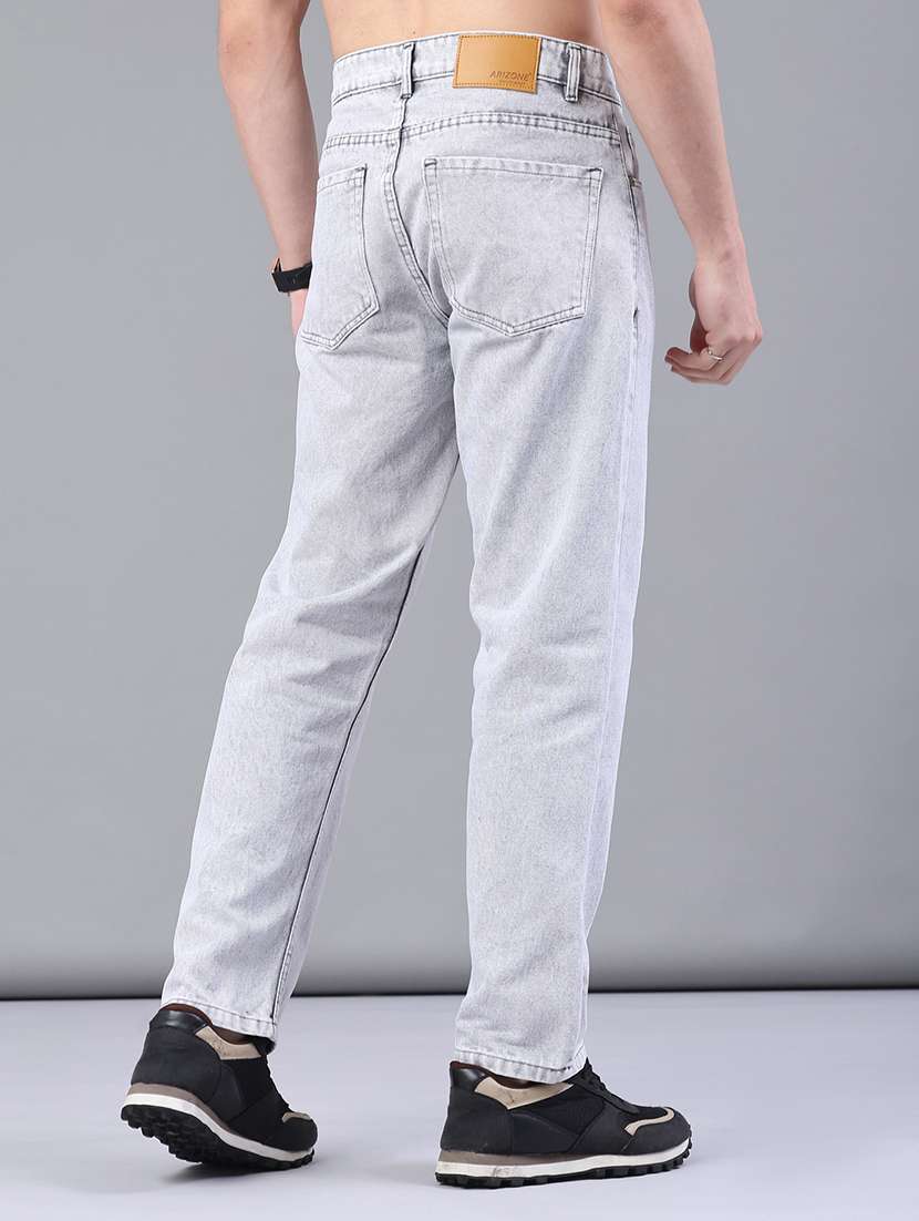 men plain mid rise full length jeans - 22226643 -  Standard Image - 2