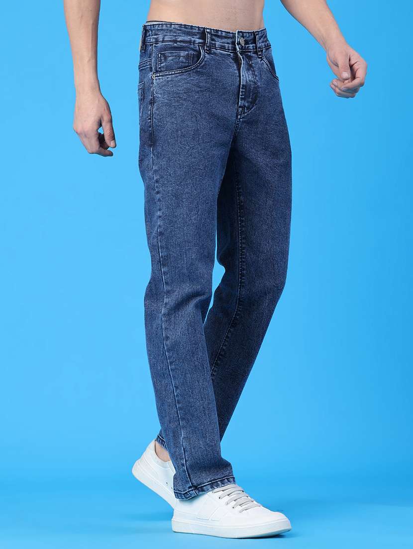 men plain mid rise full length jeans - 22226645 -  Standard Image - 2