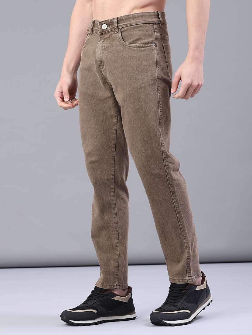 men plain mid rise full length jeans - 22226676 -  Standard Image - 2