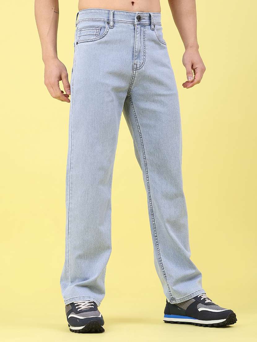 men plain mid rise full length jeans - 22226717 -  Standard Image - 2