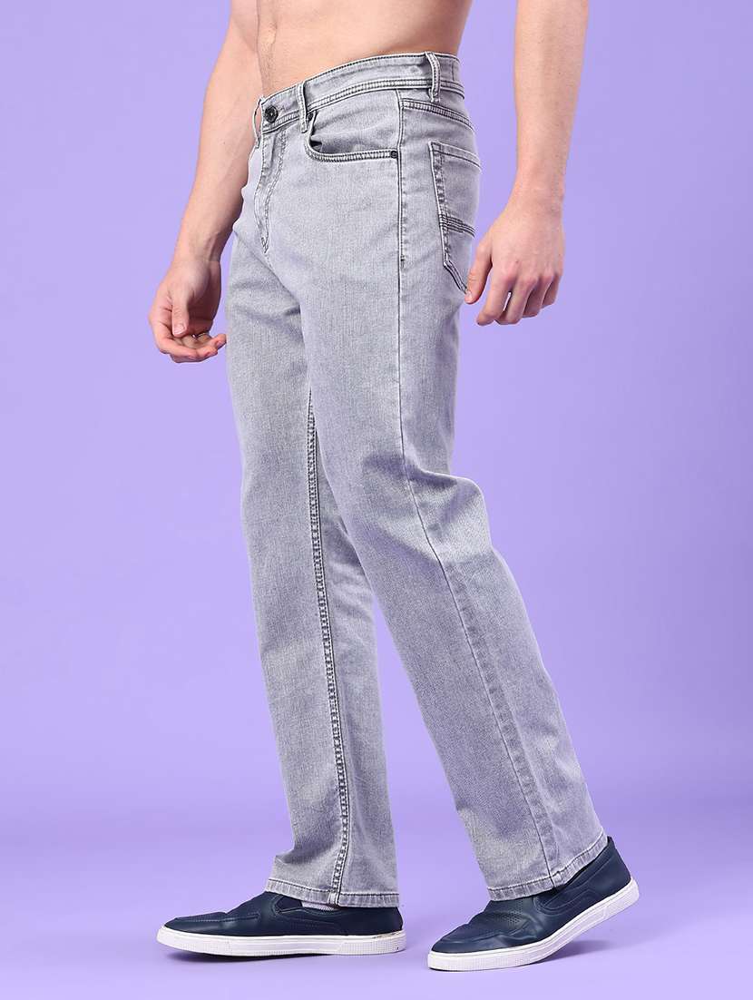 men plain mid rise full length jeans - 22226718 -  Standard Image - 2