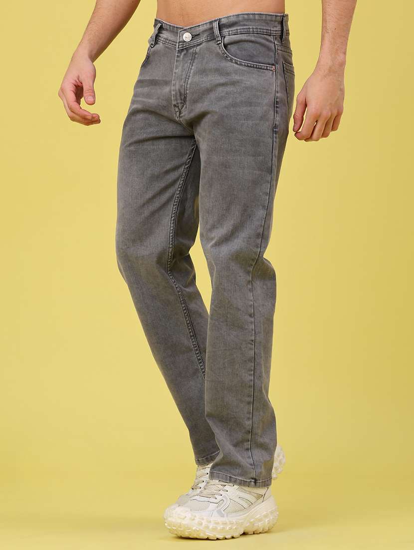 men plain mid rise full length jeans - 22226764 -  Standard Image - 2