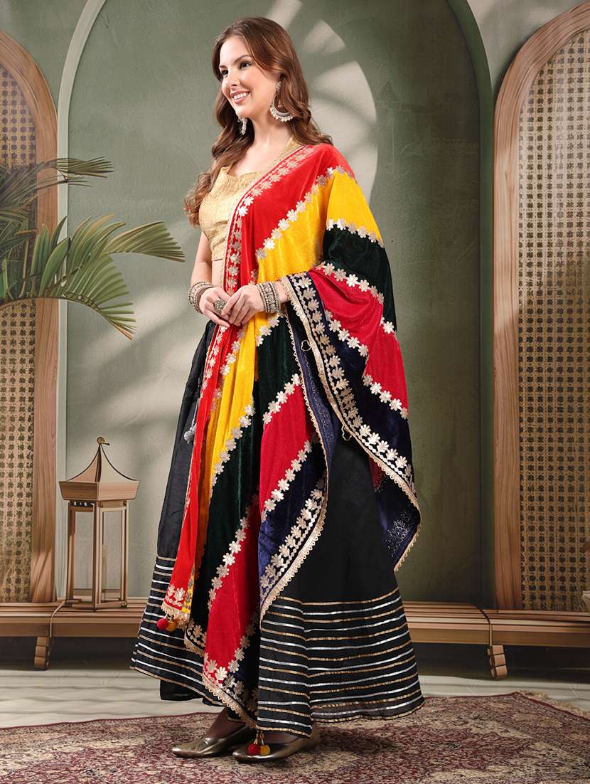 women color block gotta work dupatta - 22226819 -  Standard Image - 2