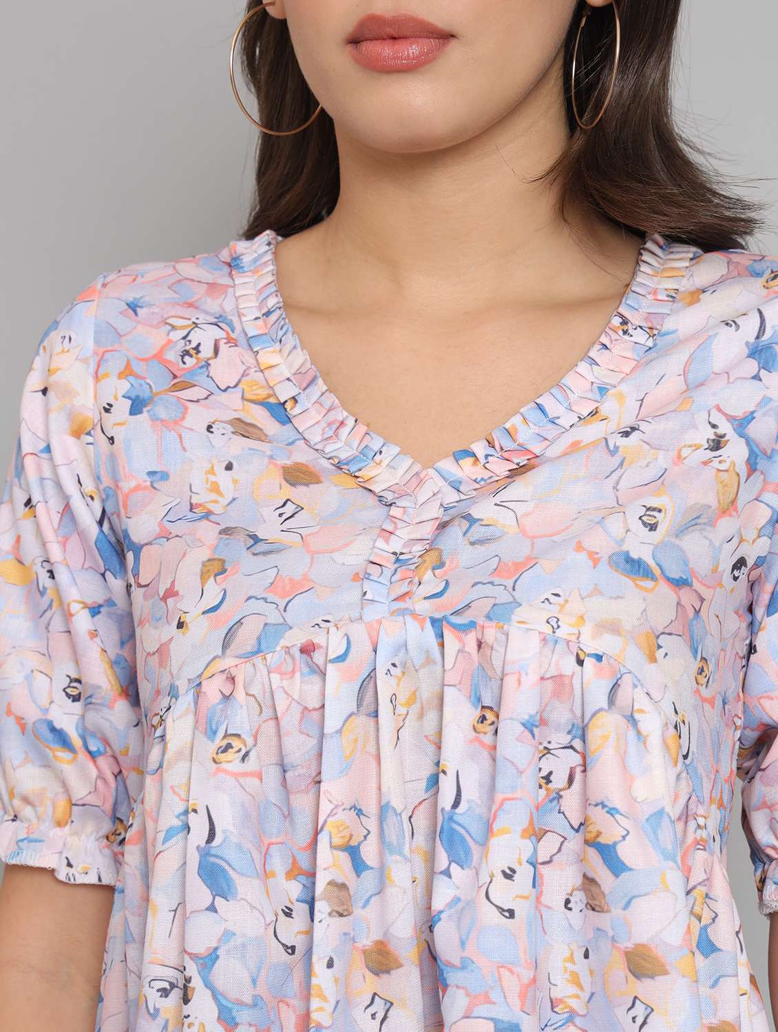 women pringted short sleeve fit & flare dress - 22226863 -  Standard Image - 2