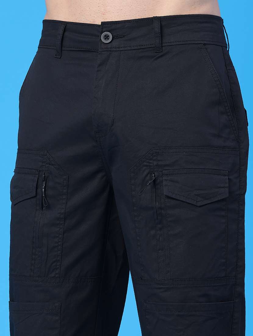 men solid mid rise cargo - 22226890 -  Standard Image - 2