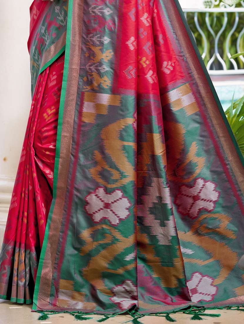 women self design pochampalli saree with blouse - 22226968 -  Standard Image - 2