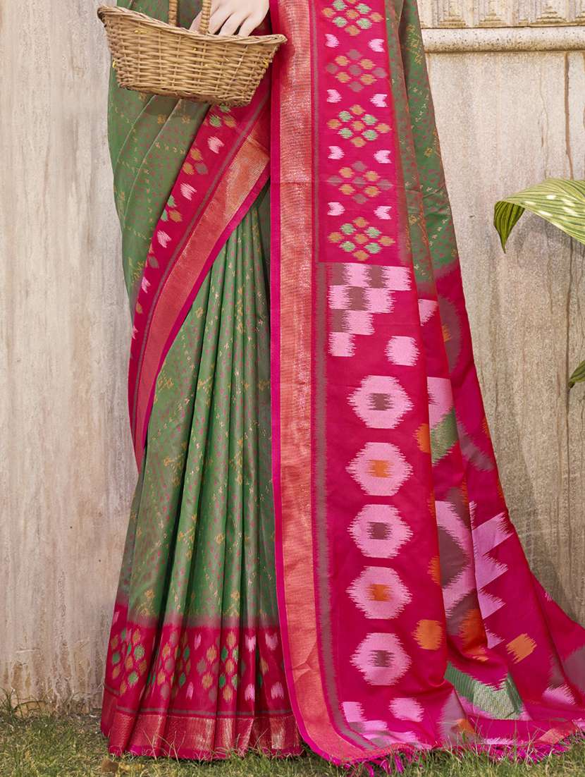 women self design pochampalli saree with blouse - 22226978 -  Standard Image - 2