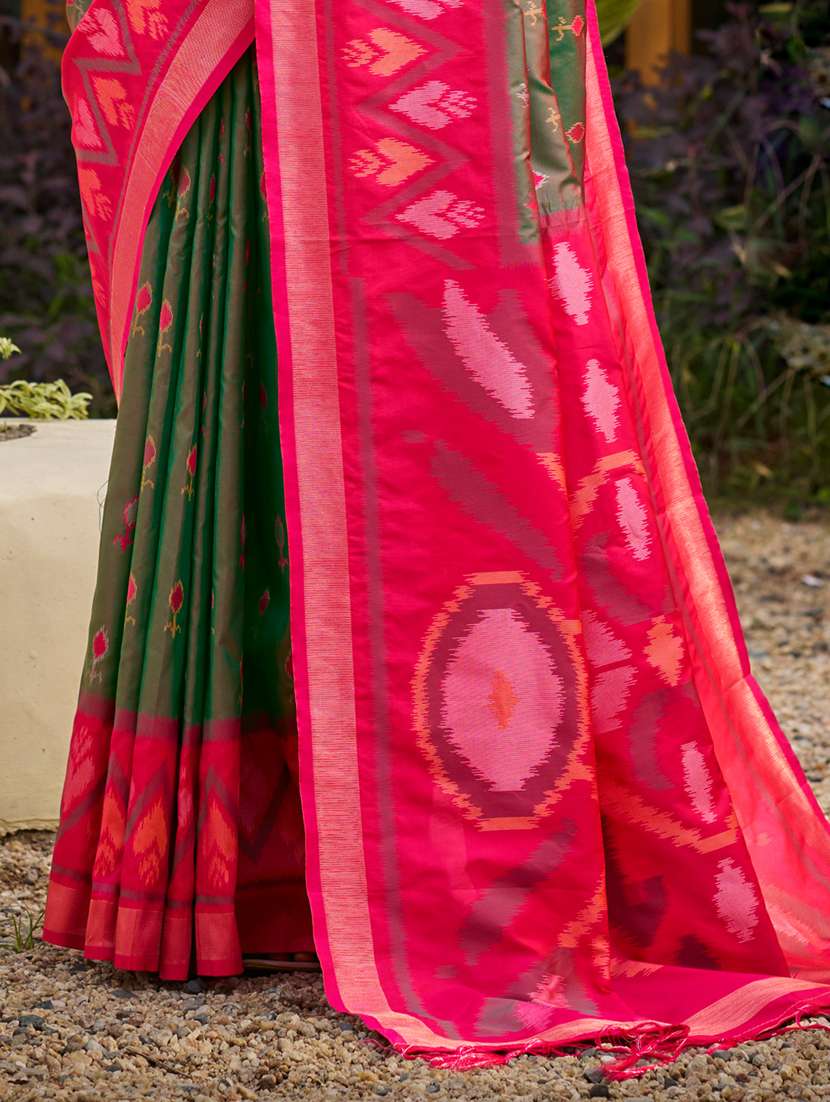 women self design pochampalli saree with blouse - 22226998 -  Standard Image - 2