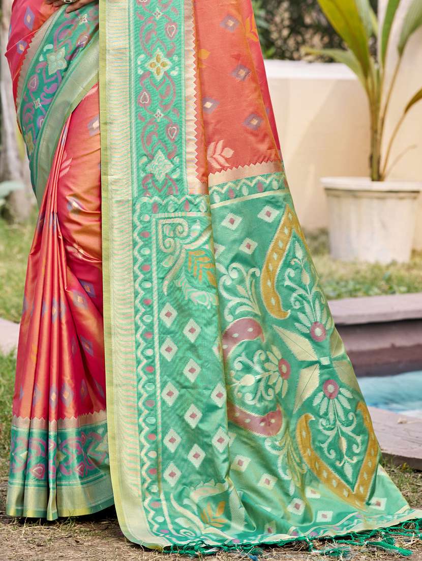women self design pochampalli saree with blouse - 22227023 -  Standard Image - 2