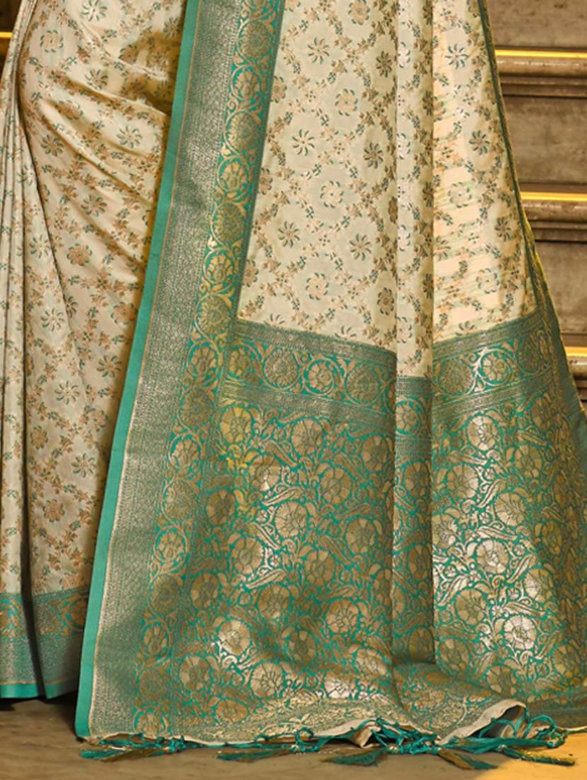 Women Self Design Banarasi Saree With Blouse - 22227028 -  Standard Image - 2
