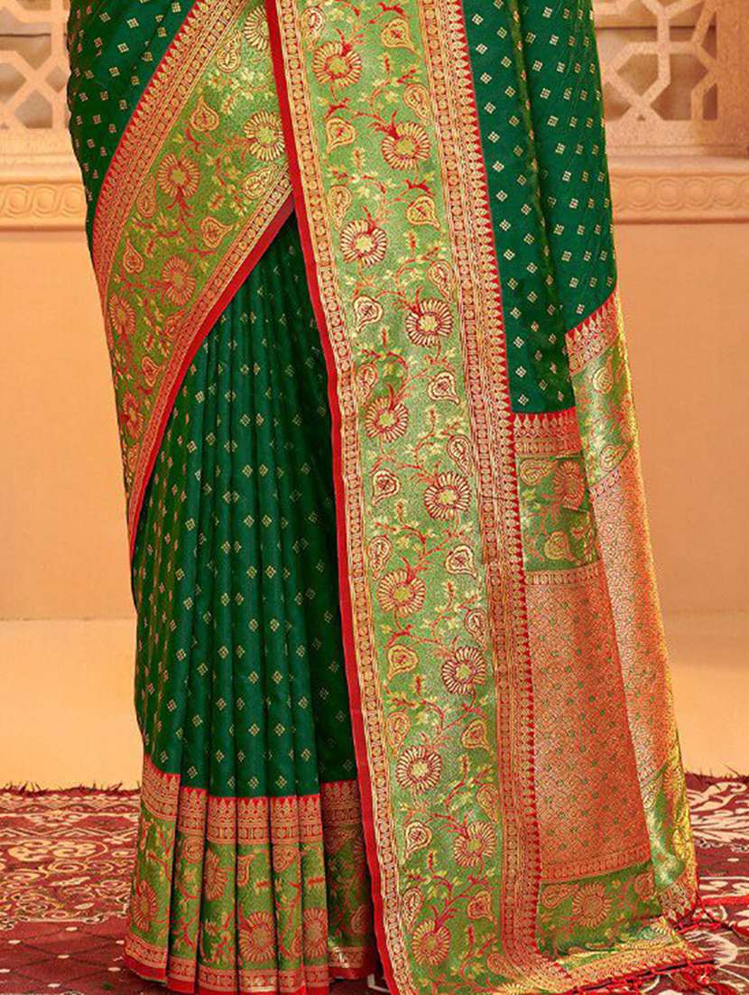 women self design kanjivaram saree with blouse - 22227038 -  Standard Image - 2