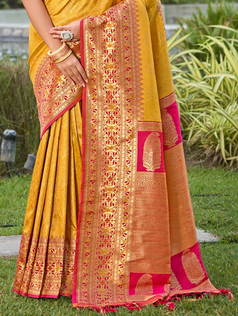 women self design kanjivaram saree with blouse - 22227043 -  Standard Image - 2