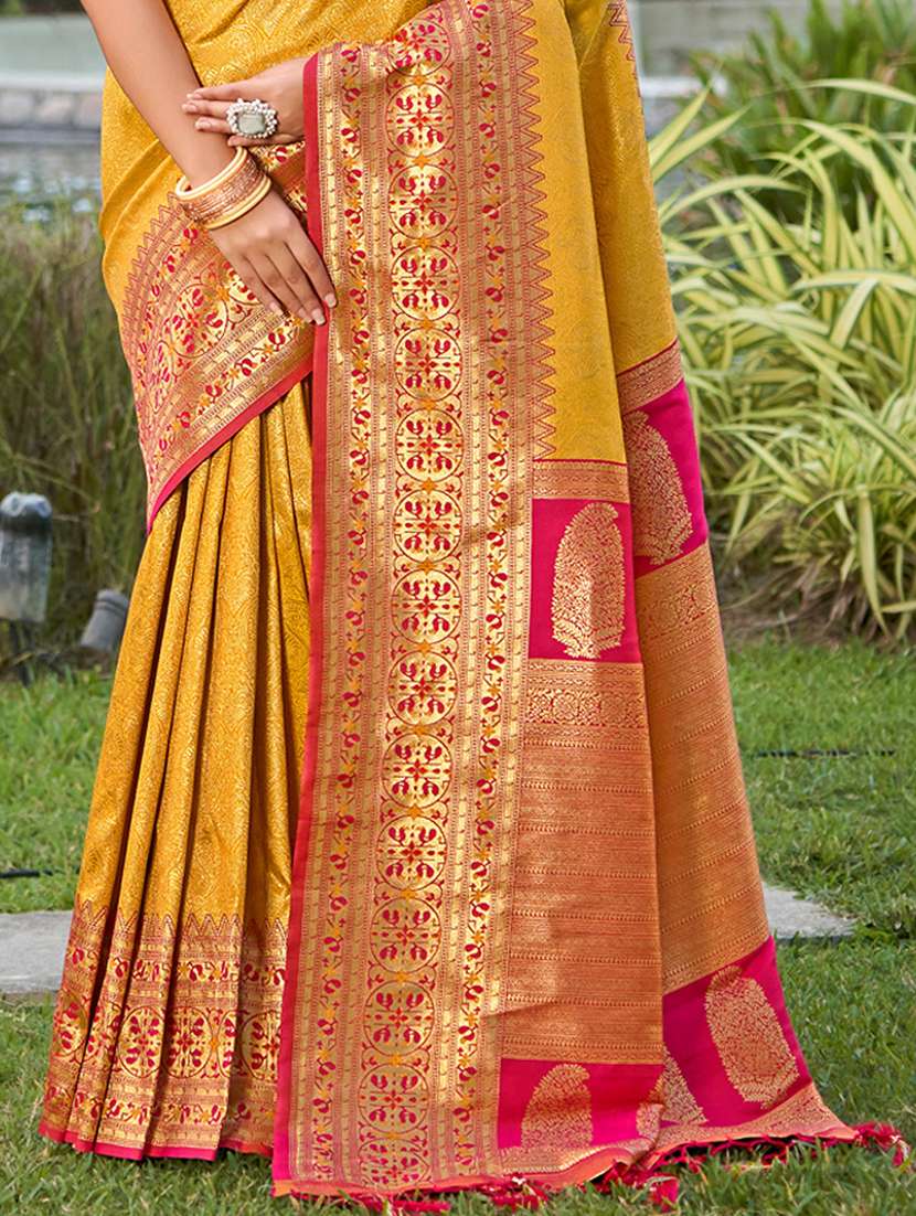 women self design kanjivaram saree with blouse - 22227043 -  Standard Image - 2